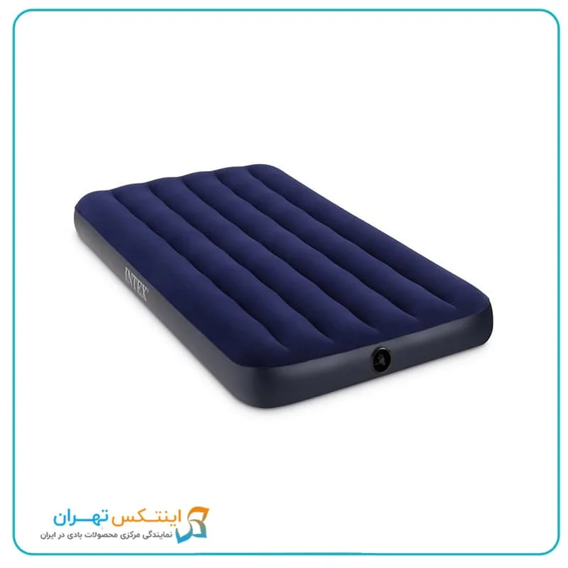 تشک مخمل یک نفره بالش دار مدل intex 64756